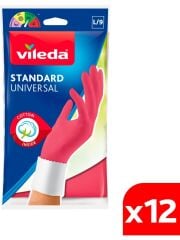 Vileda 12 Paket Standart Büyük Boy Bulaşık Eldiven