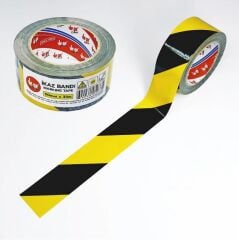 VE-GE BASKILI İKAZ BANT SARI SİYAH