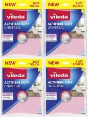 Vileda Pva Aktifiber Mikrofiber Bez 2'li (Actifibre) 4 Paket Temizlik Bezi