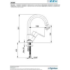 Eca Niobe Kuğu Borulu Lavabo Bataryası 102188054
