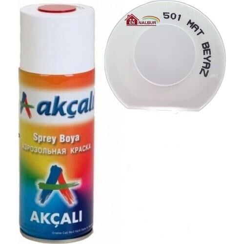 Akçalı 400ml 501 Mat Beyaz Sprey Boya Düz Renk