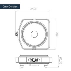 KUMTEL LX-7011 Gri Tekli Elektrikli Ocak