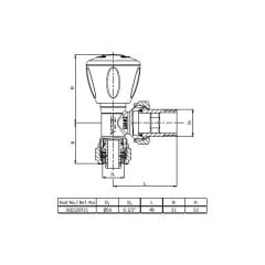Eca Rv3 Köşe Radyatör Vanası Pex 1/2 X 16 Mm