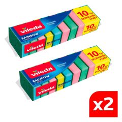 Vileda 2 Paket 10'lu Rainbow Bulaşık Süngeri