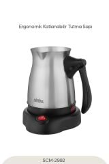 Sinbo 2992 Elektrikli Çelik Cezve Türk Kahvesi Makinesi (Katlanabilir Kulplu)